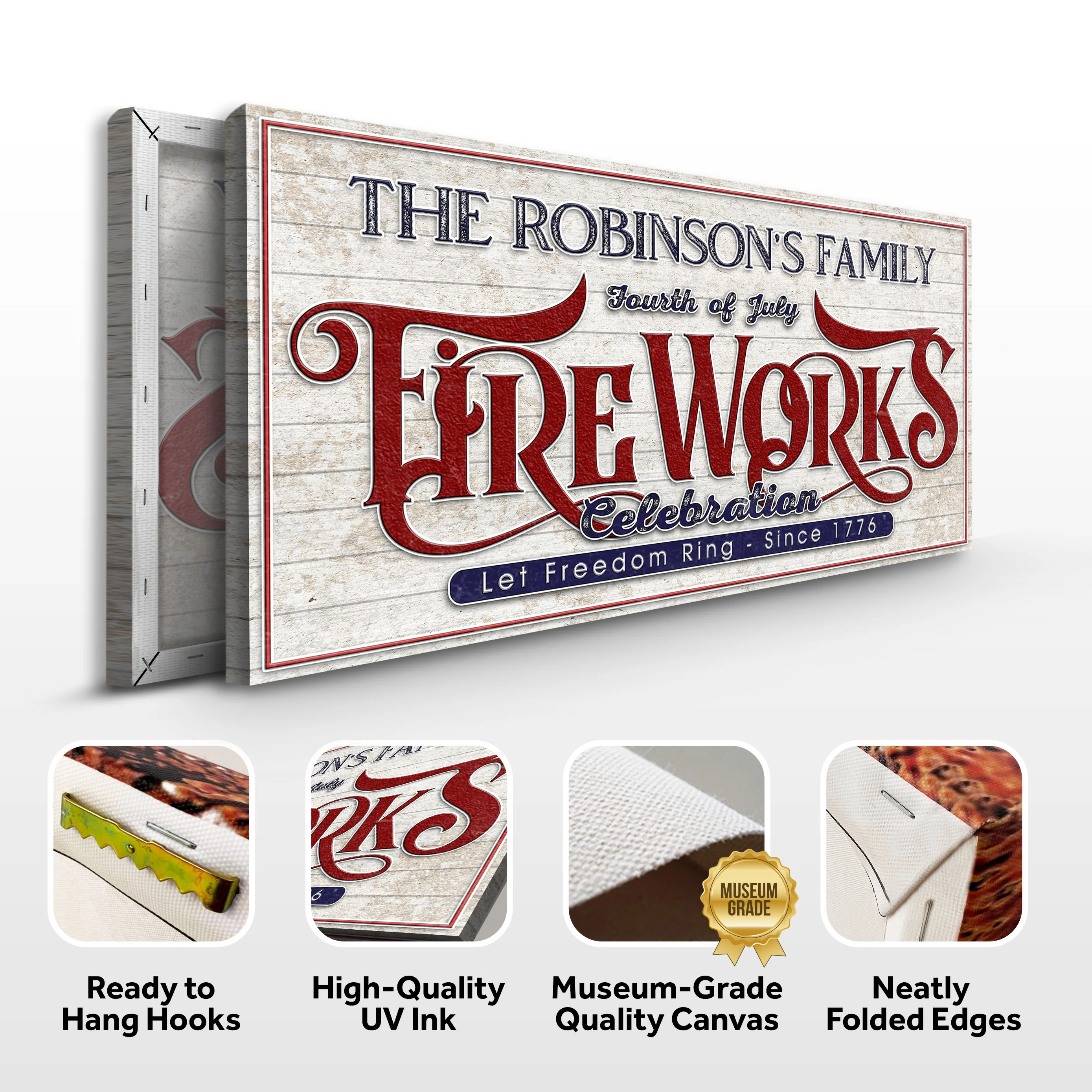 4th of July Fireworks Celebration Personalized Sign - Image 6