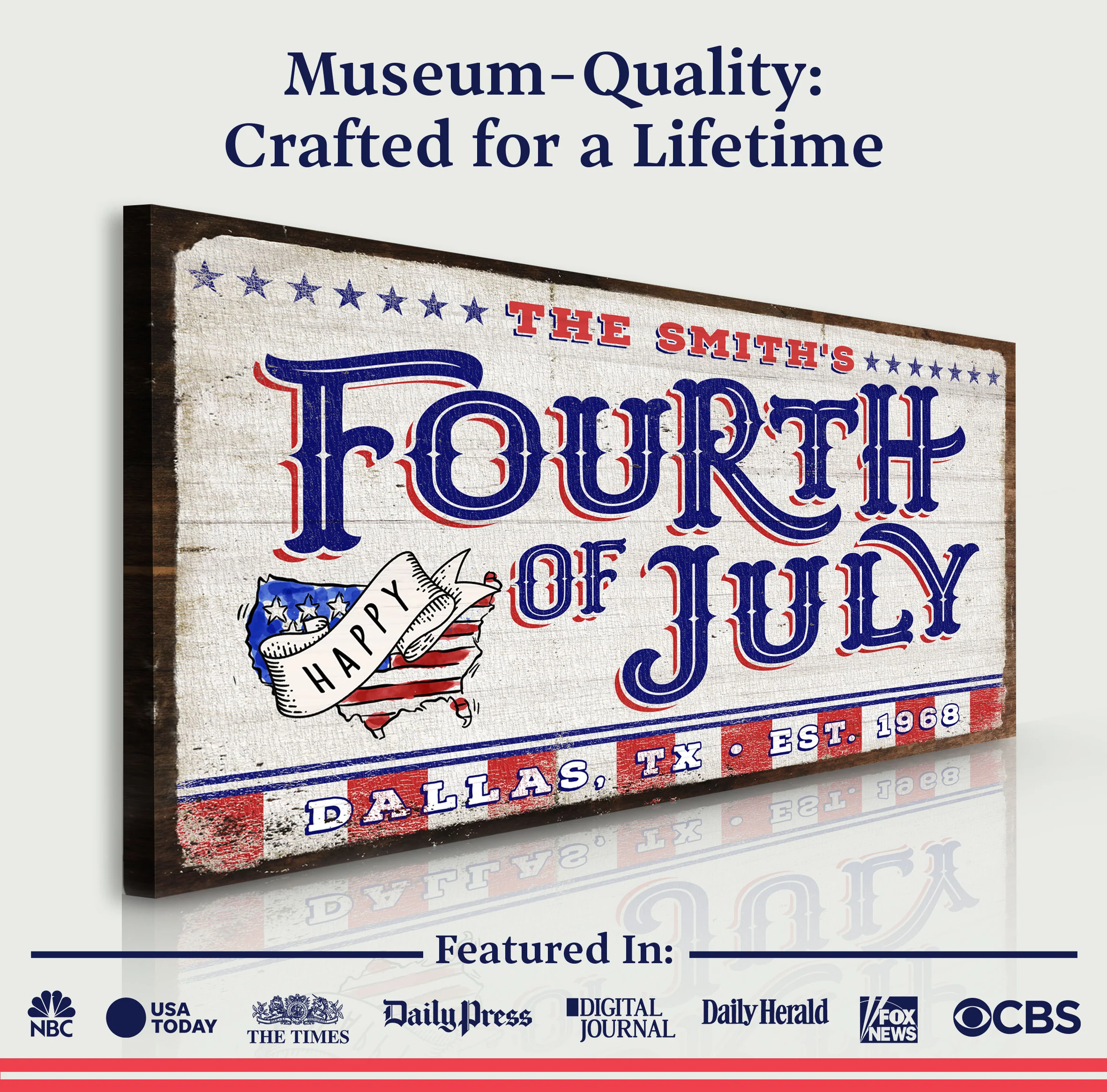 4th of July Personalized Welcome Sign - Image 5