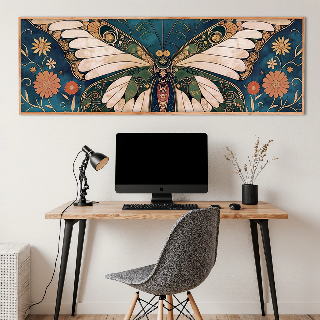 Abstract Vintage Butterfly Wall Art - Image 5