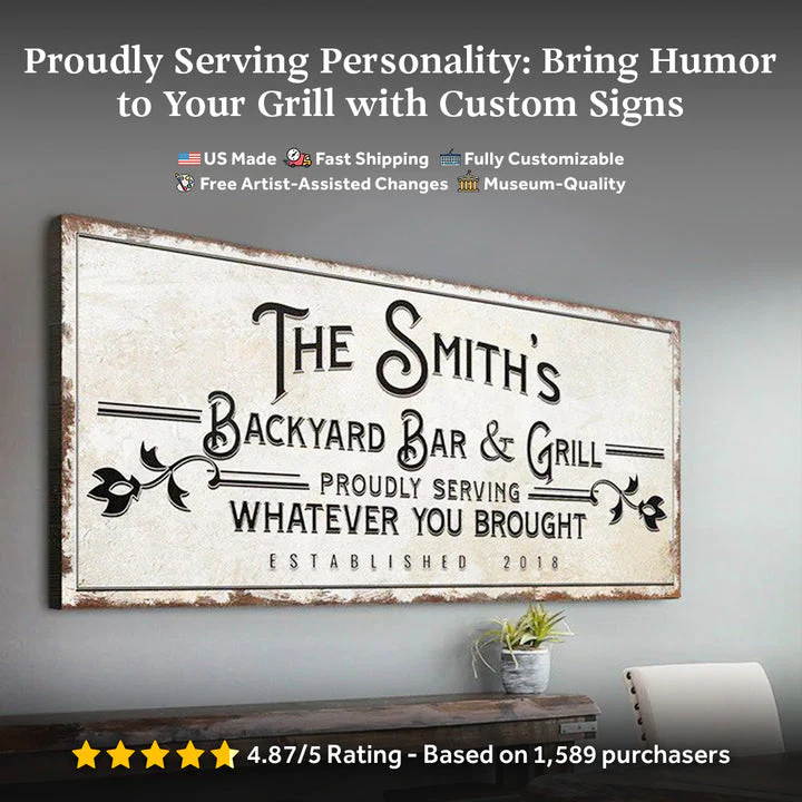 Backyard Bar & Grill Sign - Image 5