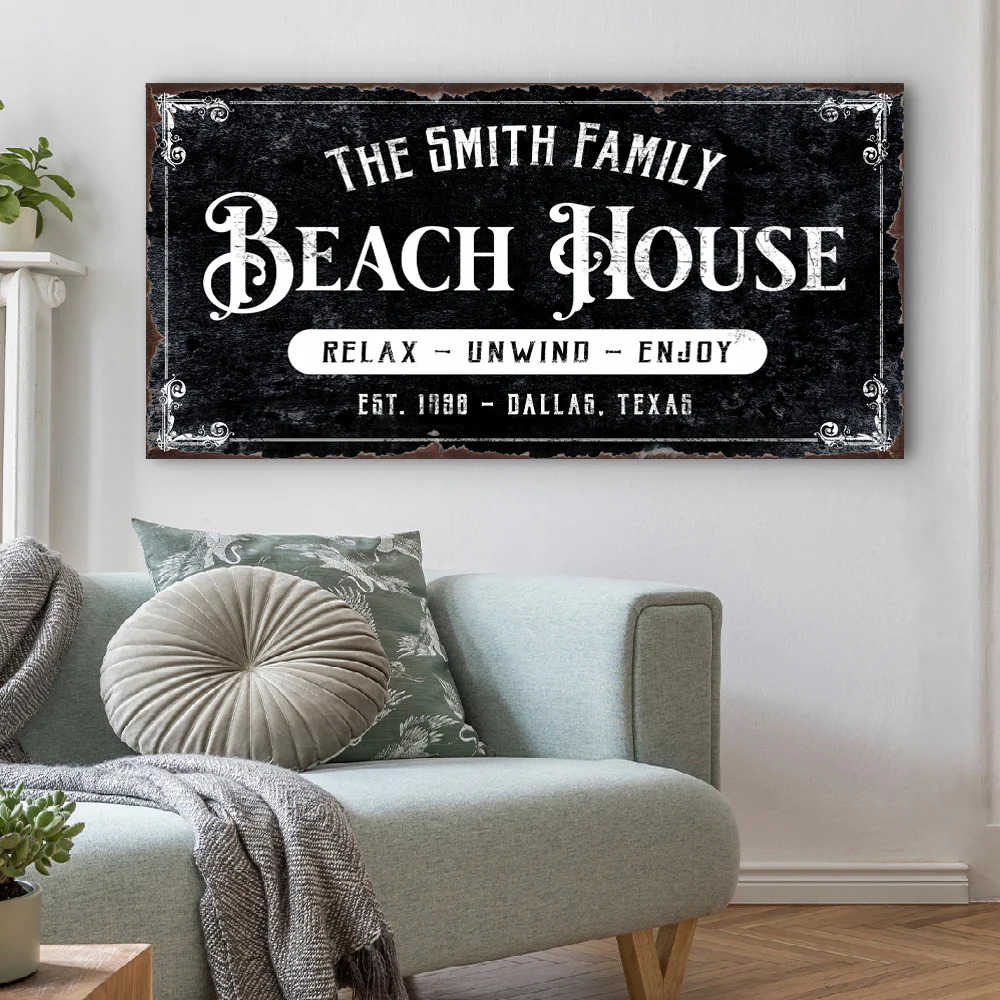 Beach House Personalized Sign III - Image 3
