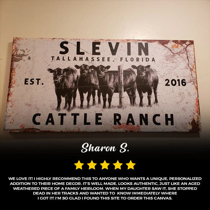 Personalized Cattle Ranch Rustic Sign II - Image 3