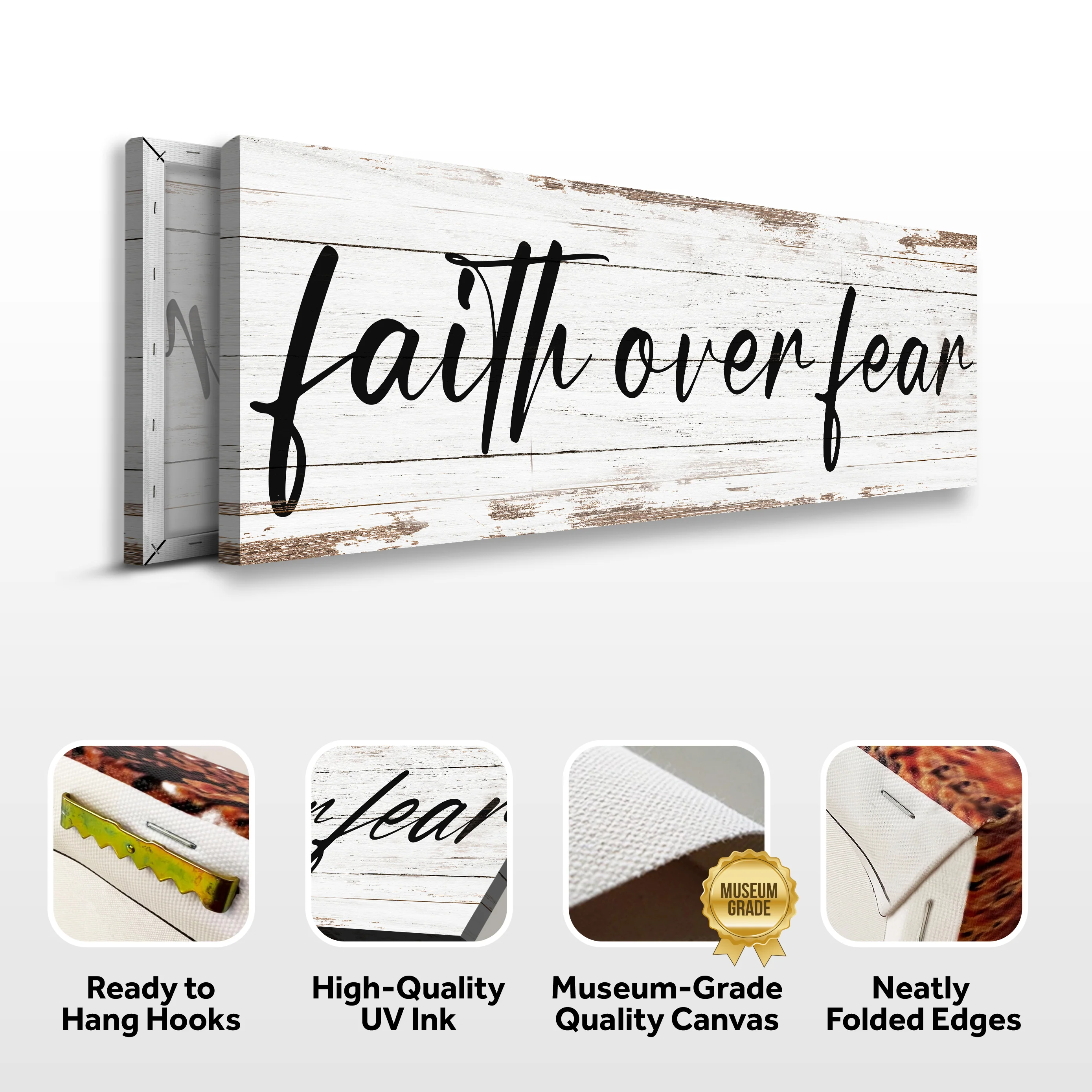 Faith Over Fear Faith Sign III - Image 6