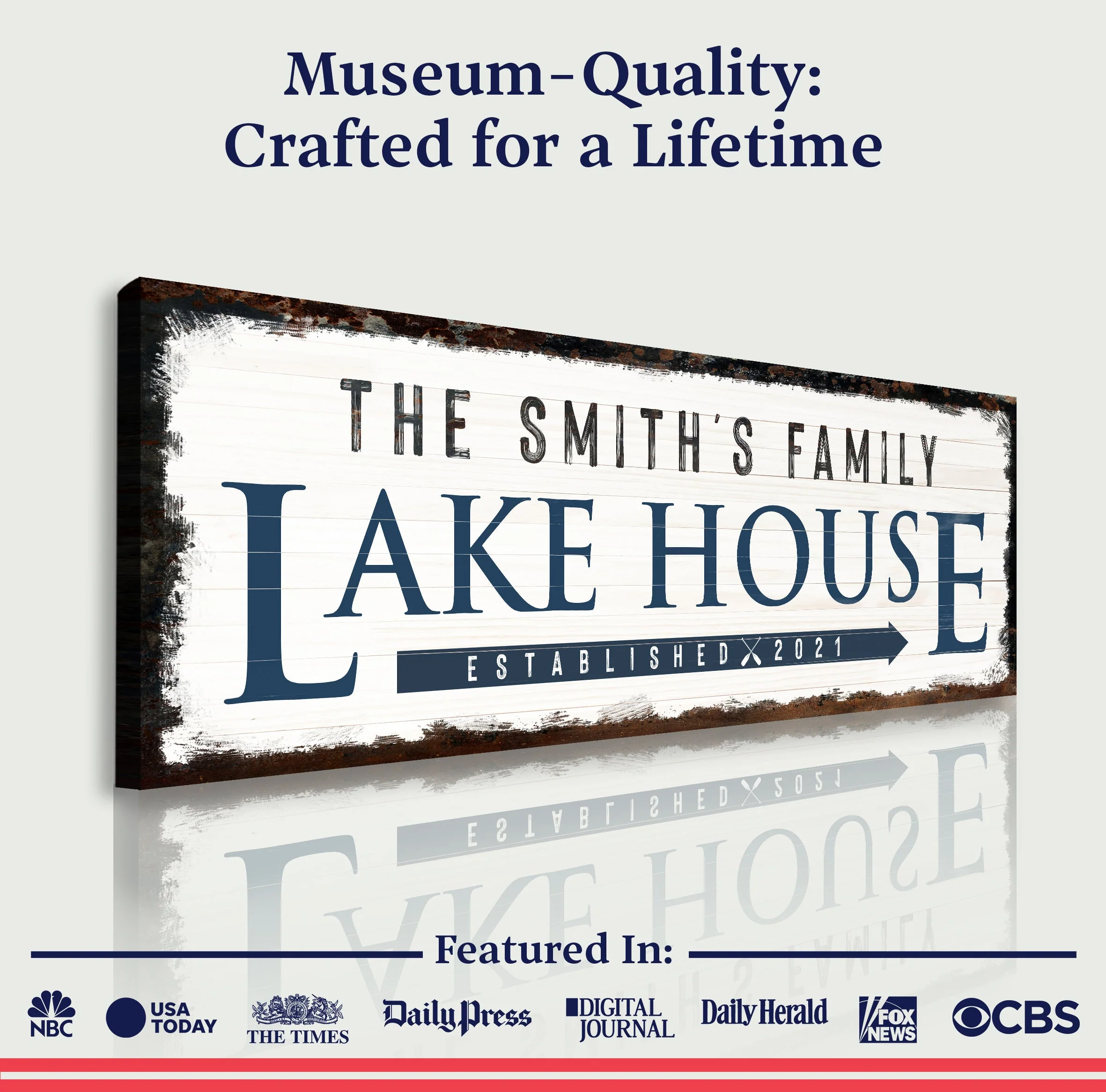 Family Lake House Arrow Sign - Image 3