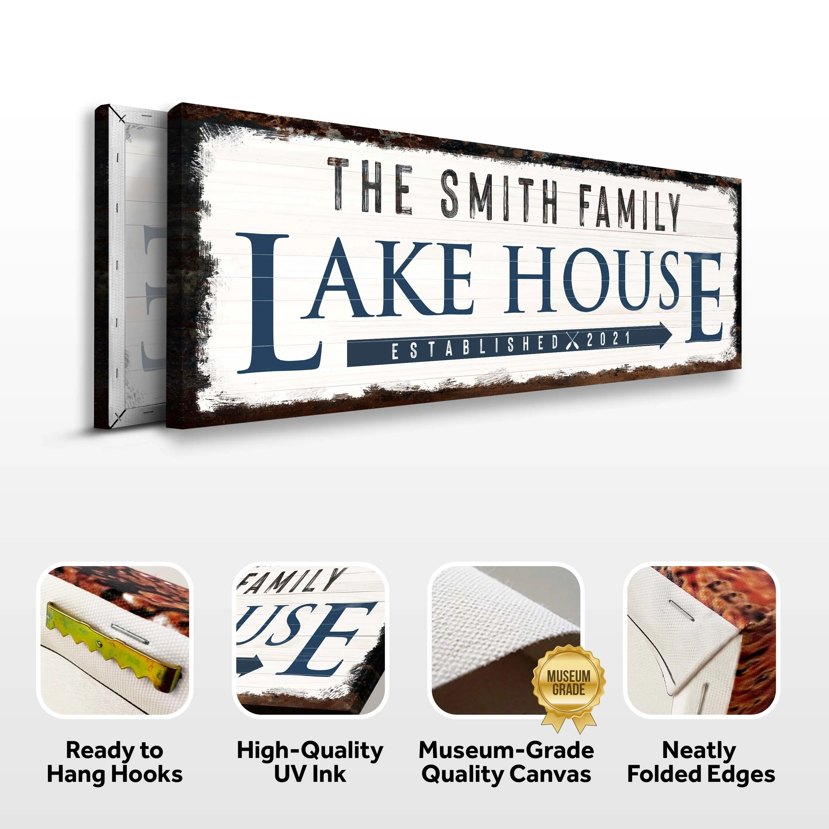 Family Lake House Arrow Sign - Image 4