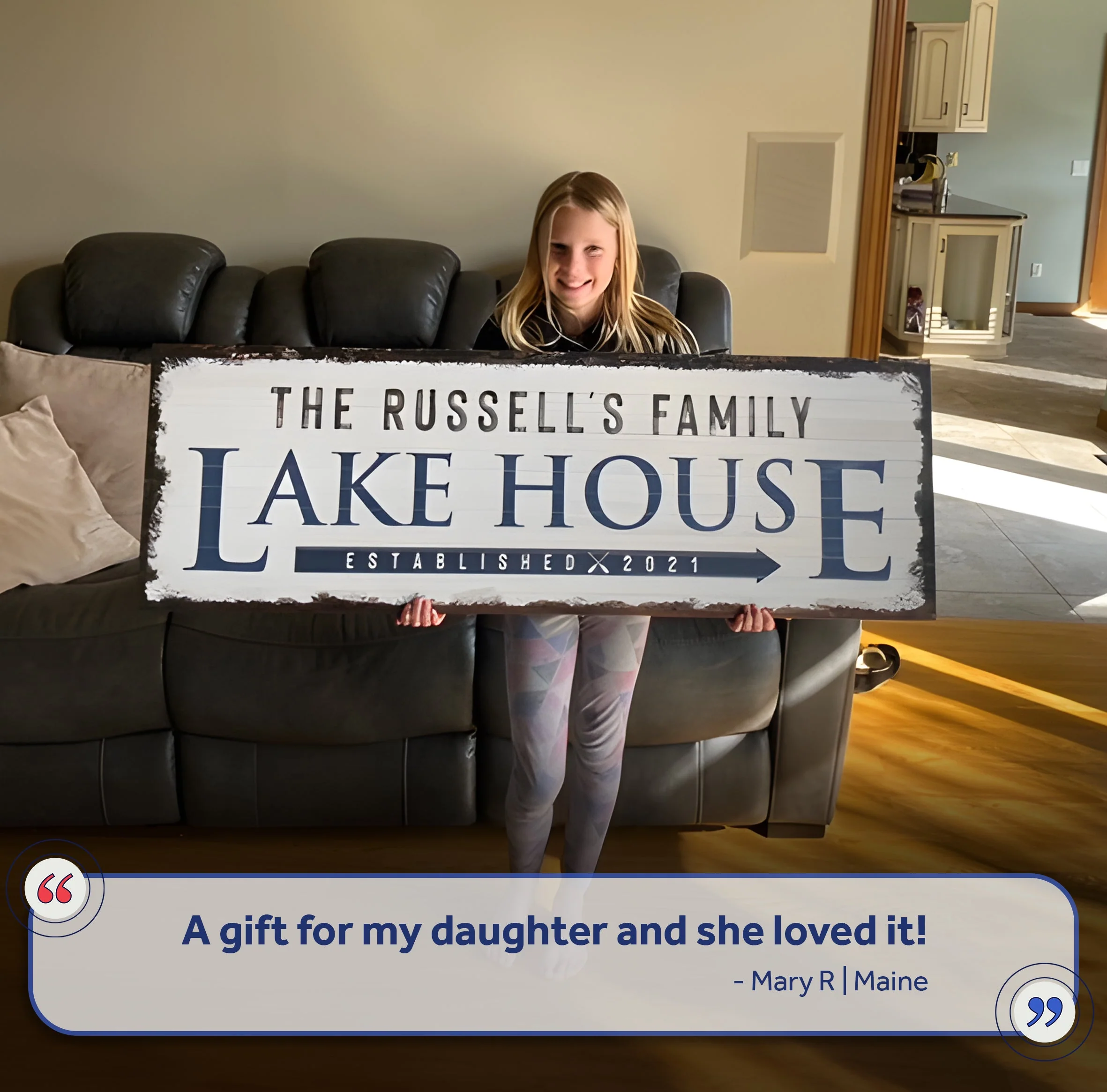 Family Lake House Arrow Sign - Image 6