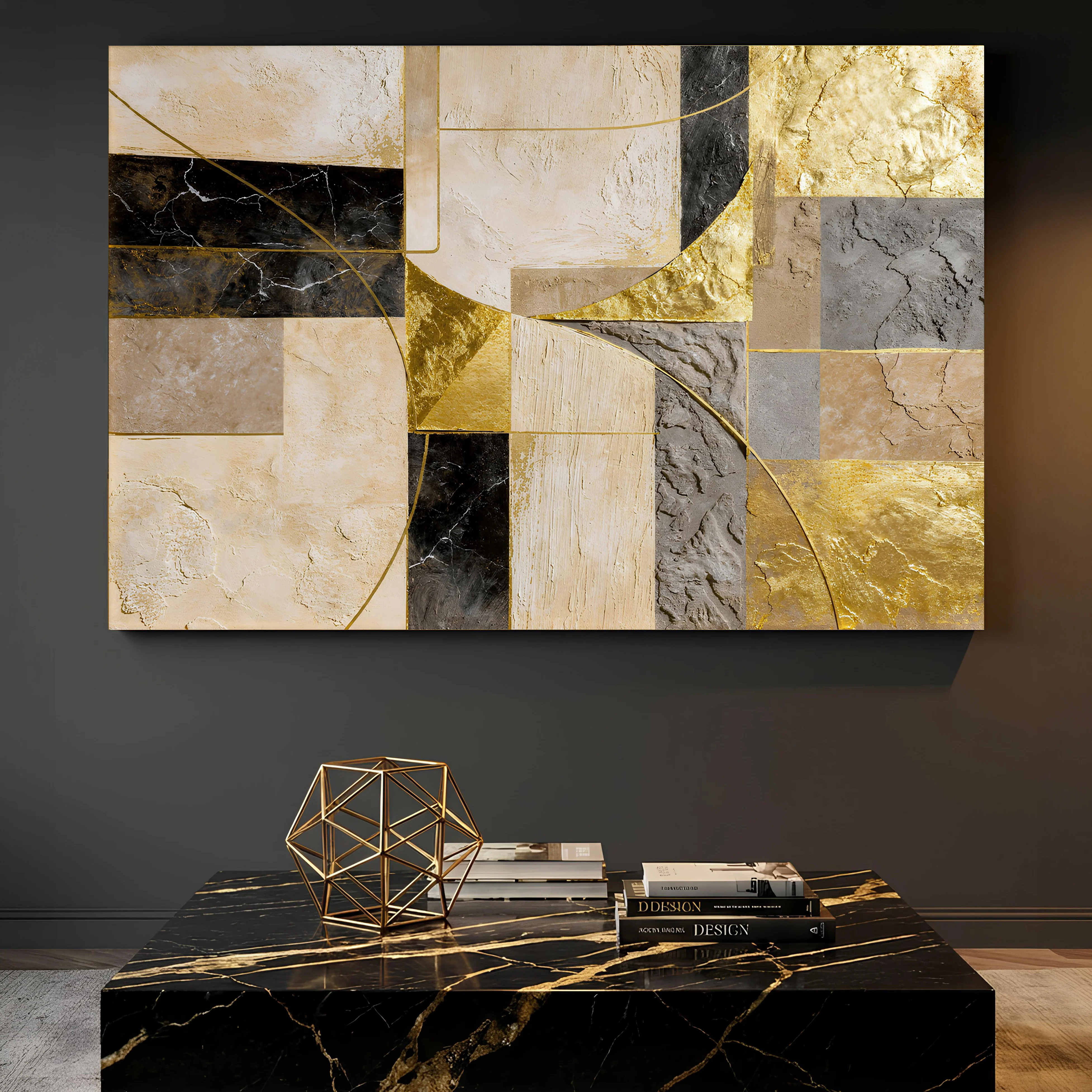 Golden Arc Symphony Wall Art - Image 4