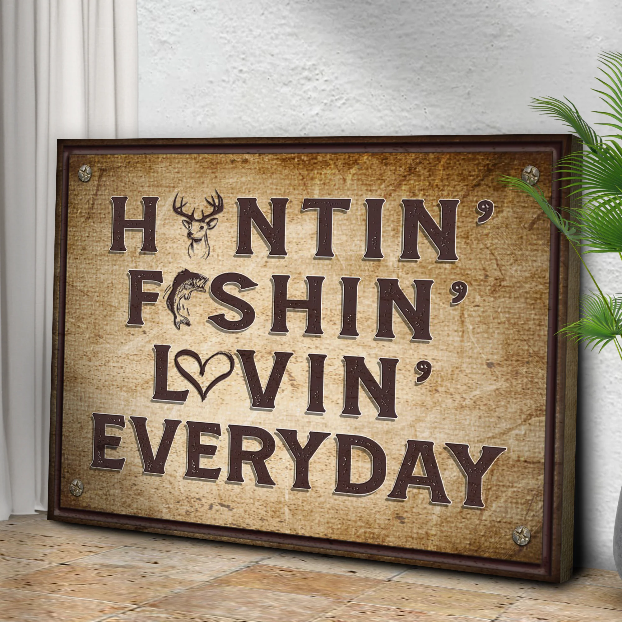 Hunting Fishing Loving Everyday Sign - Image 3