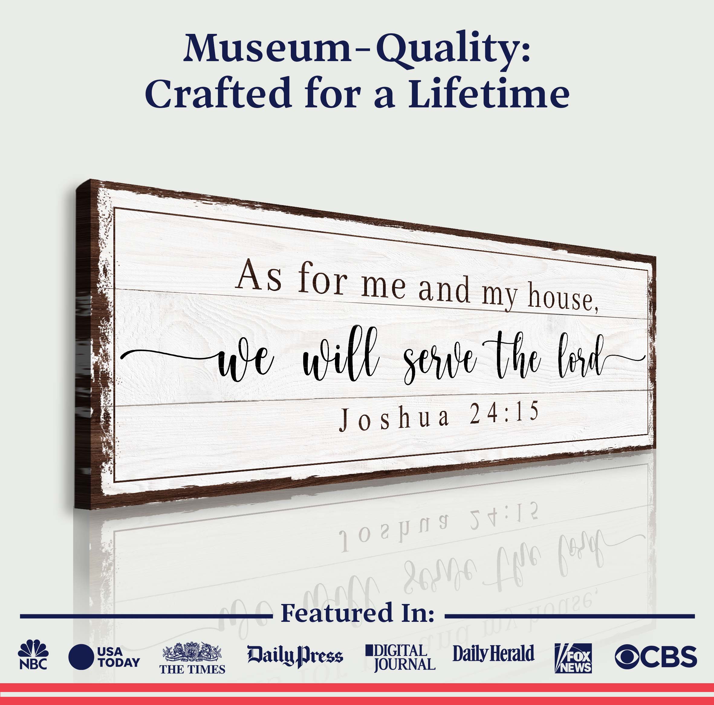 Joshua 24:15 - We Will Serve The Lord Vintage Sign VII - Image 3