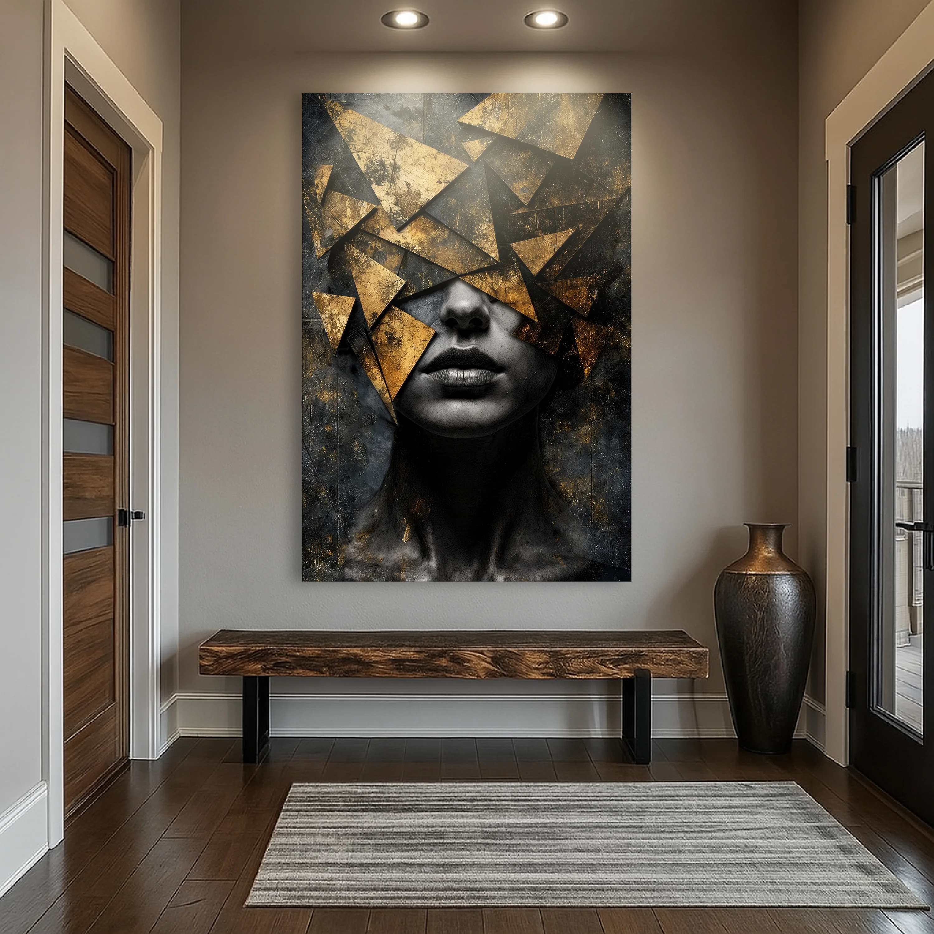 Lady Obsidian & Gold Wall Art - Image 3