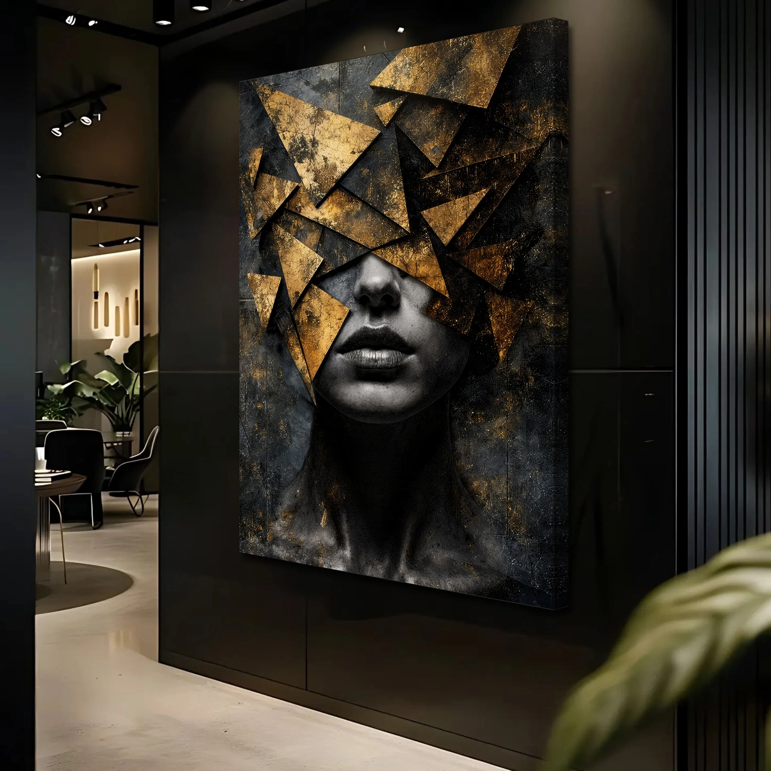 Lady Obsidian & Gold Wall Art - Image 4