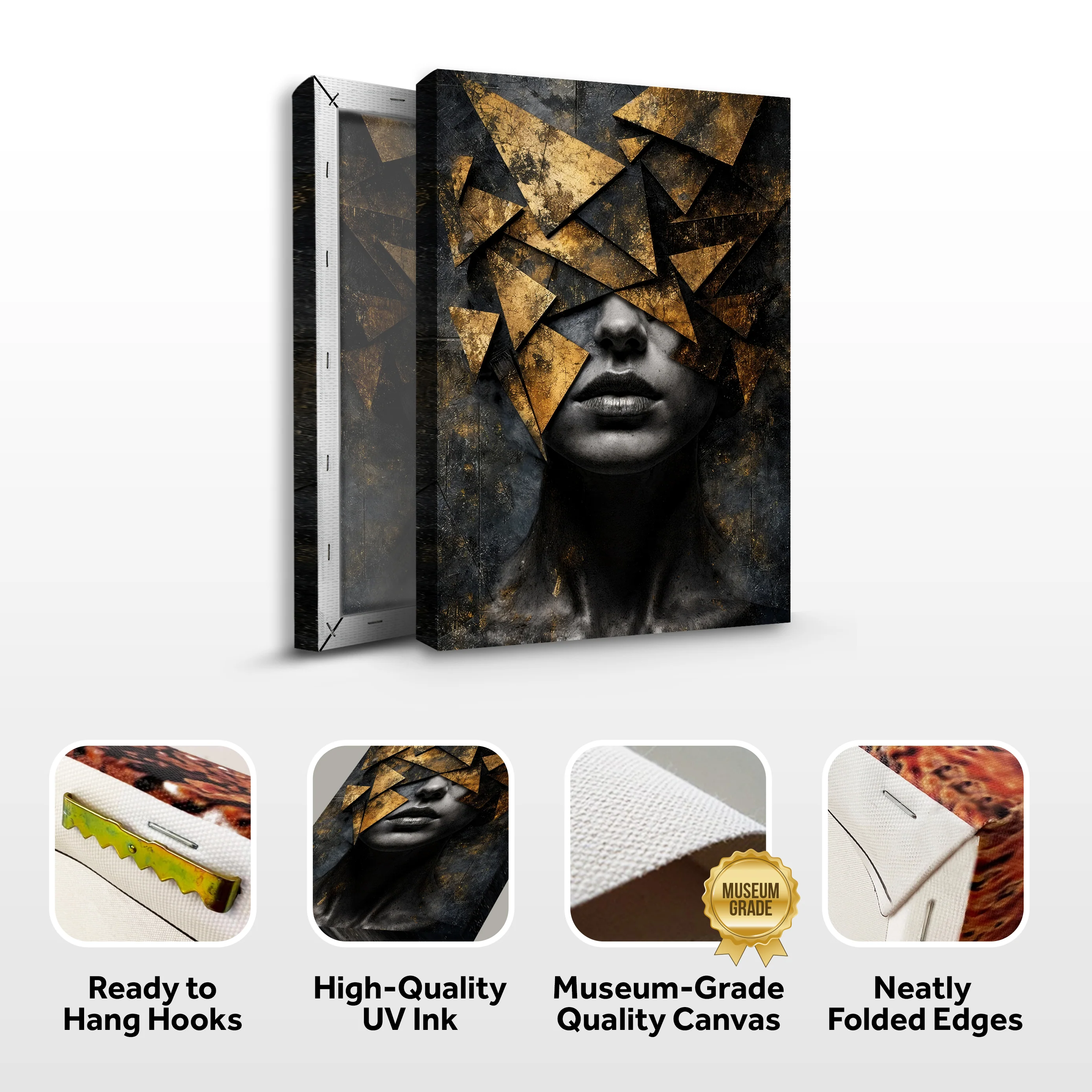 Lady Obsidian & Gold Wall Art - Image 8