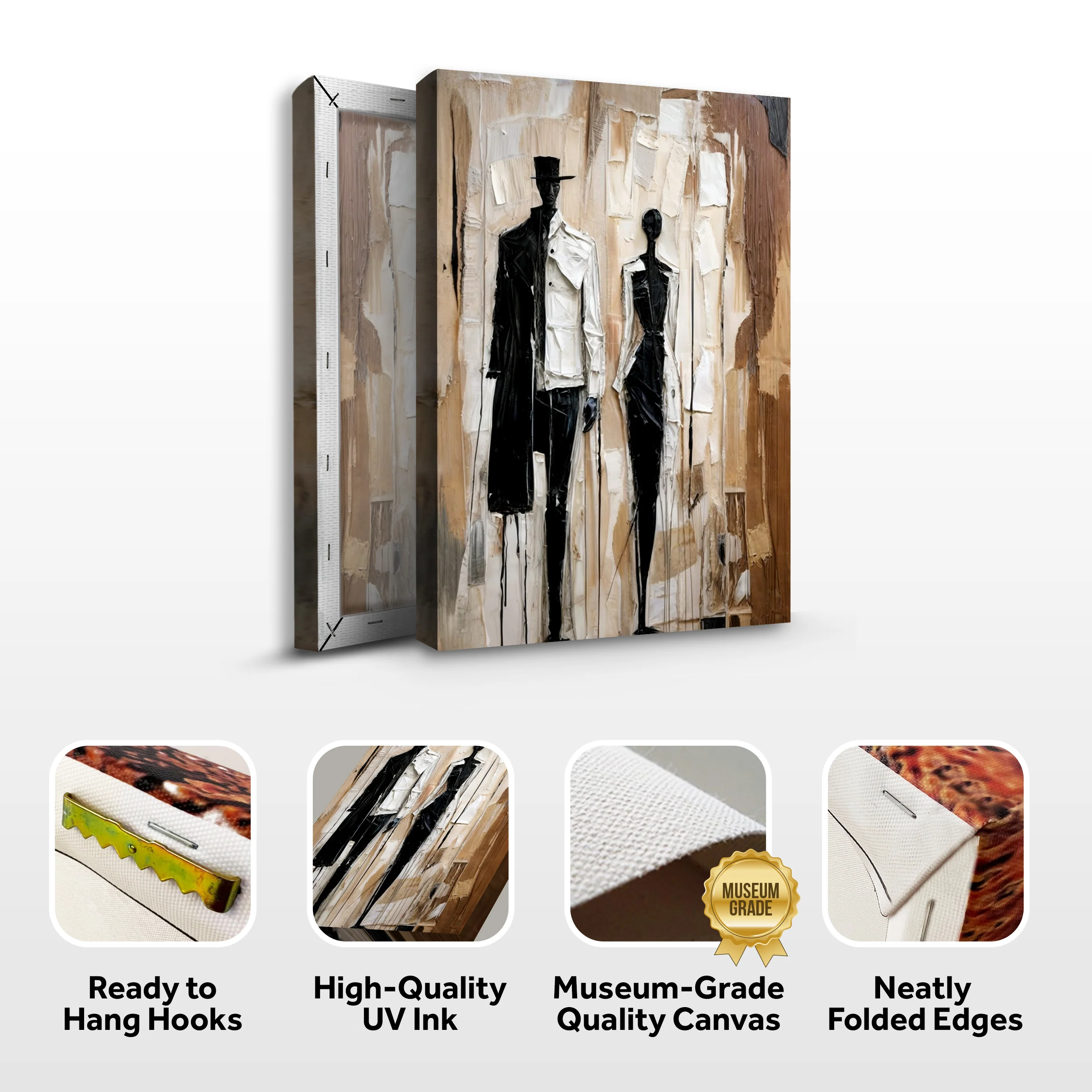Modern Abstract Couple Wall Art - Image 4