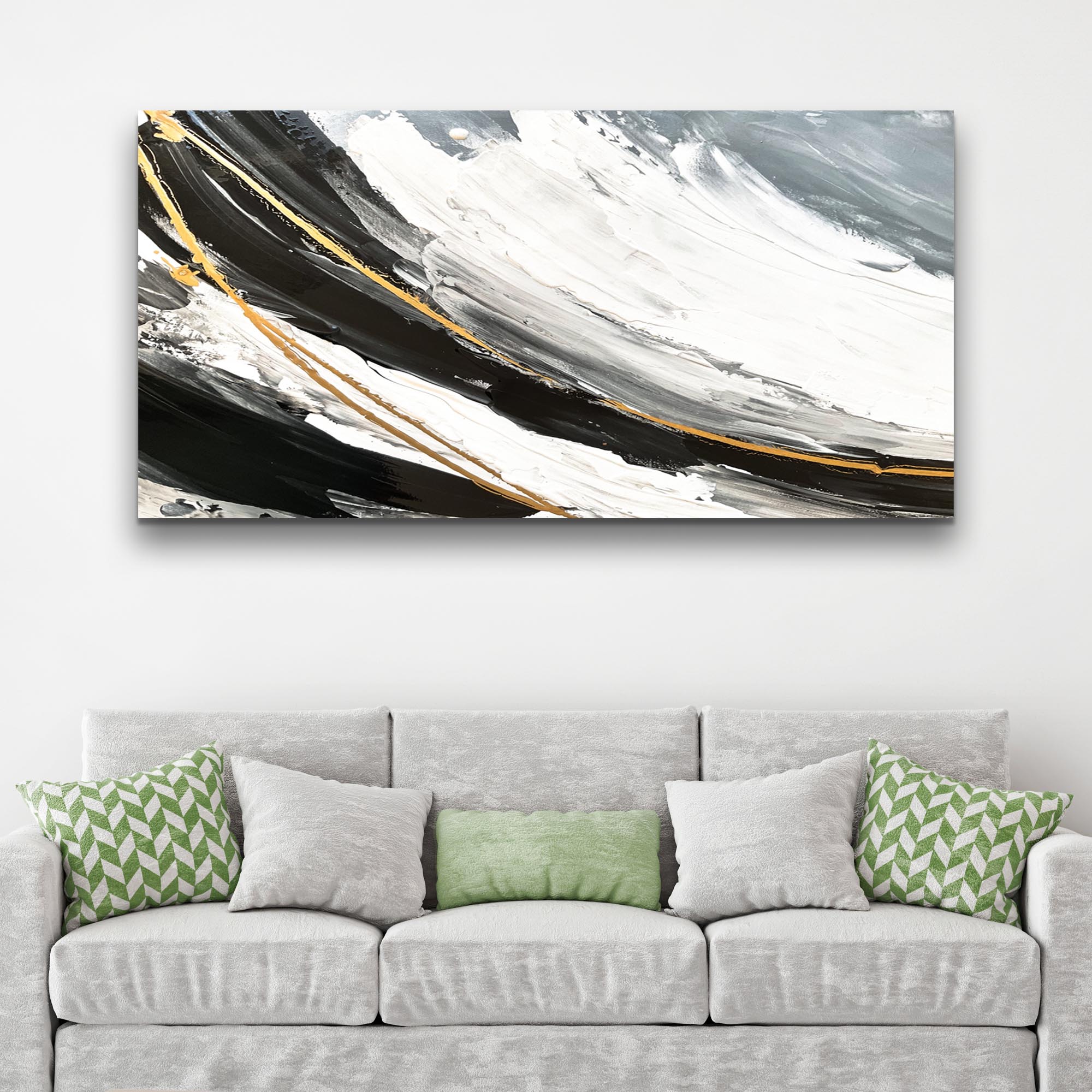 Modern Abstract Shadows Wall Art - Image 3