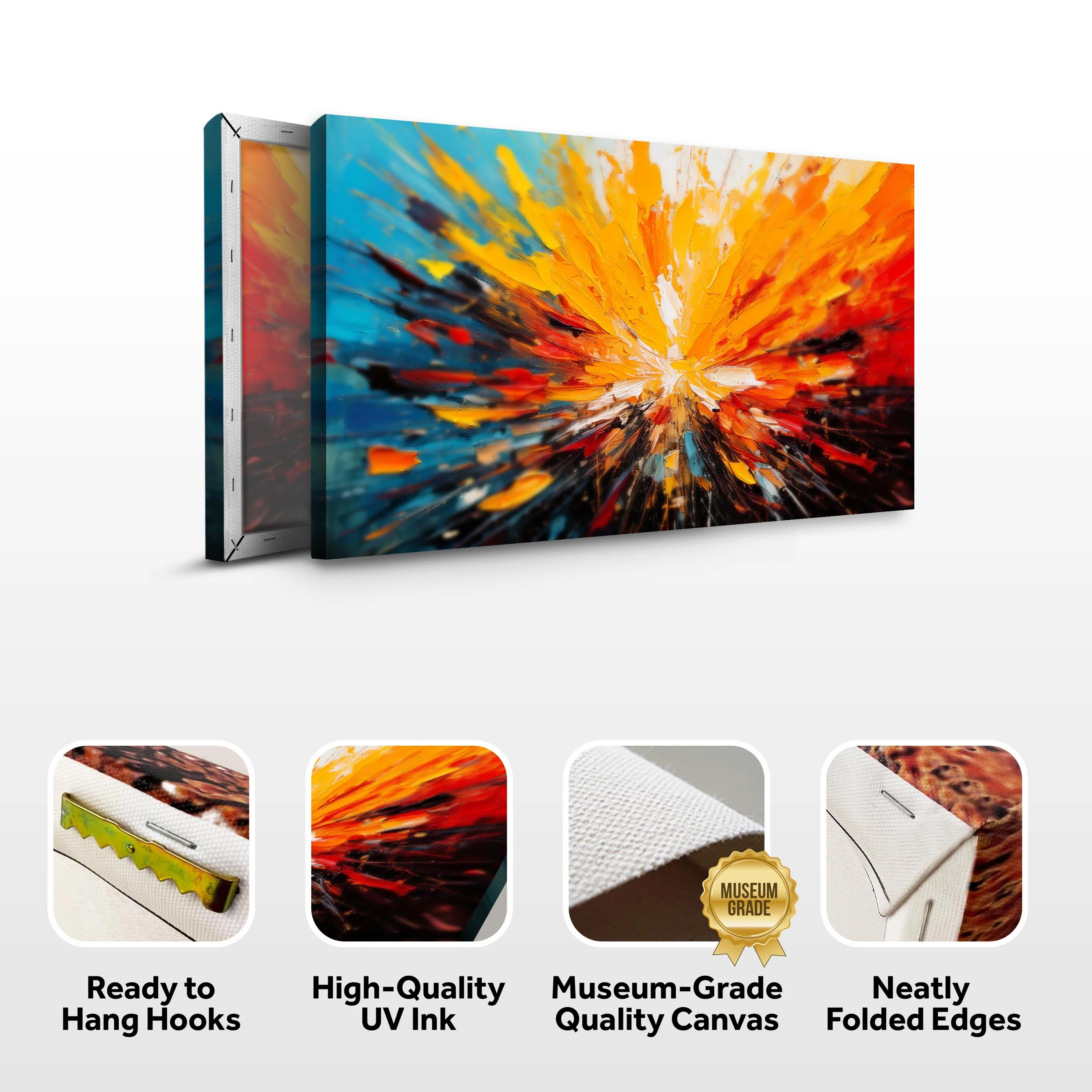 Modern Color Burst Wall Art - Image 3