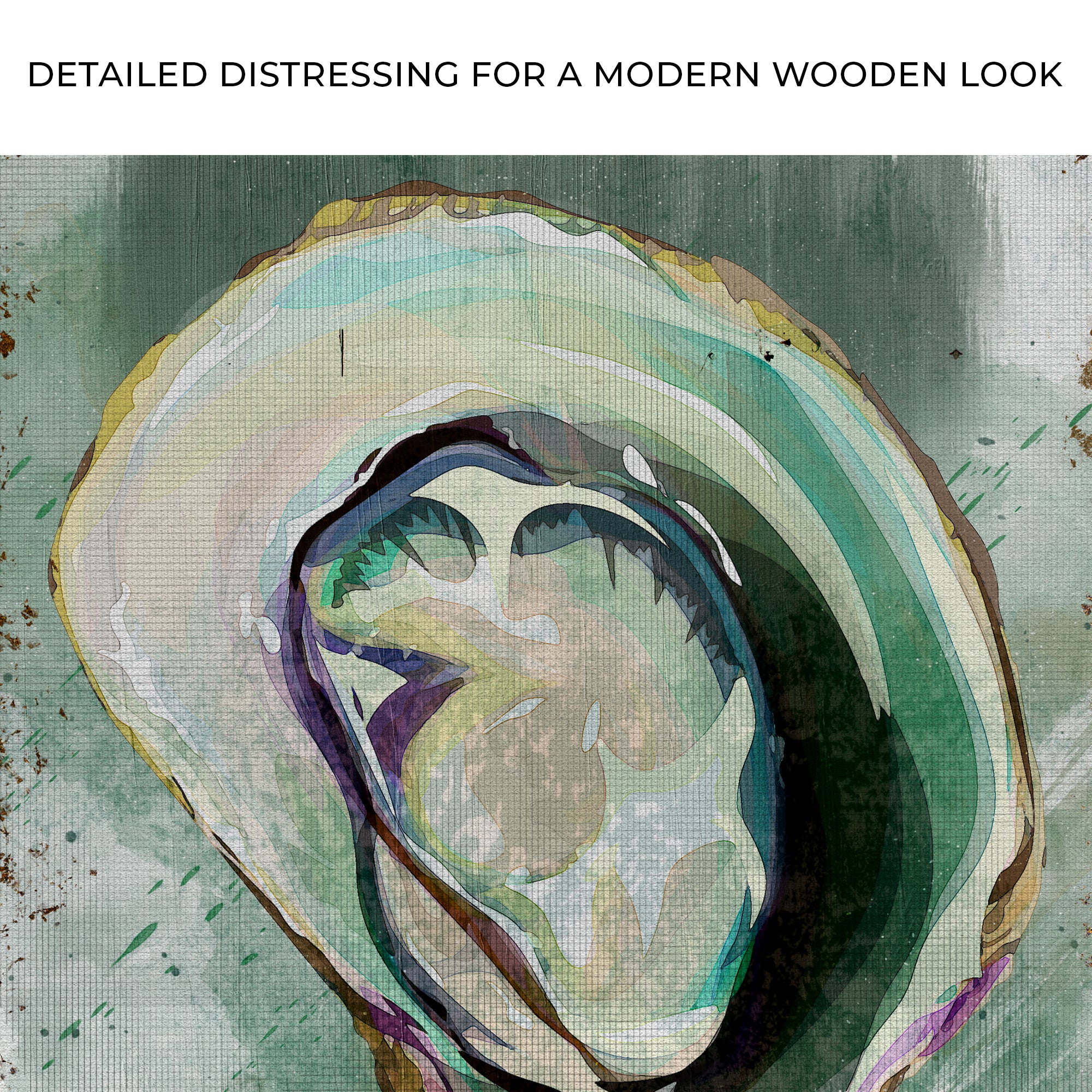 Oyster Shell Abstract Portrait Canvas Wall Art - Image 4