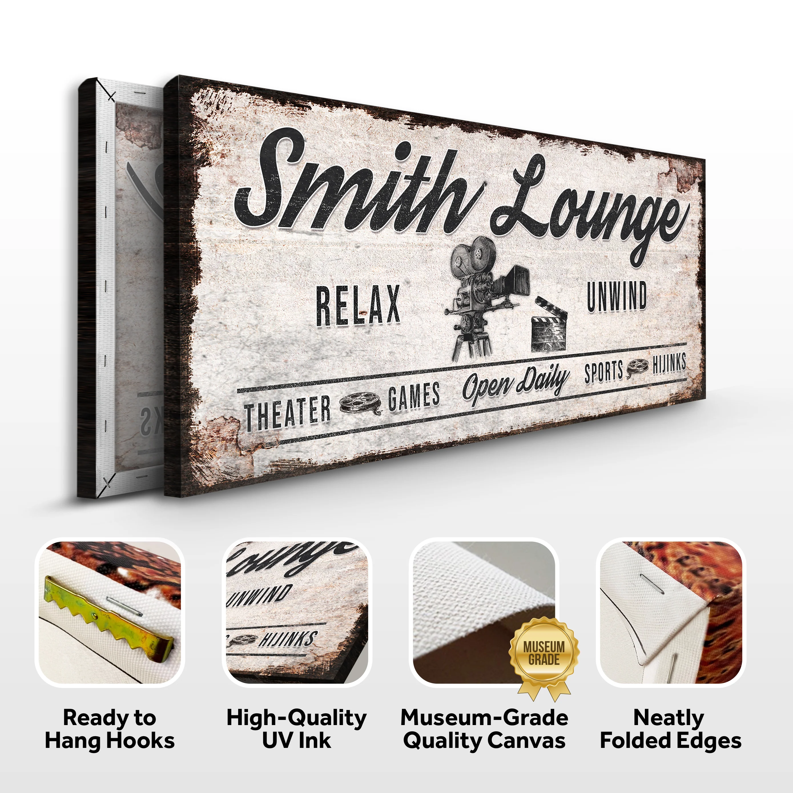 Relax Unwind Theatre Lounge Sign - Image 4