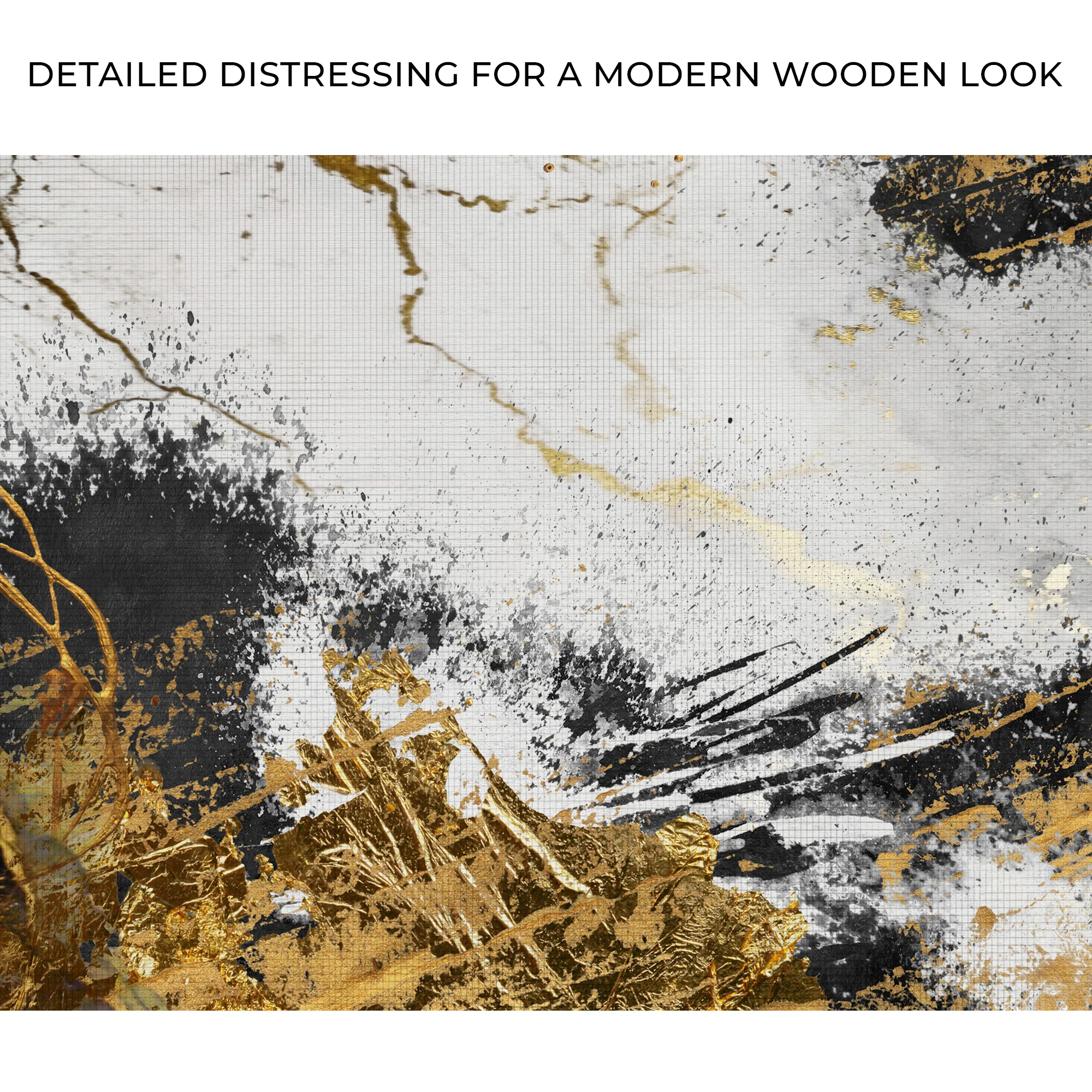 Sky Gold Abstract Painting Canvas Wall Art - Image 3