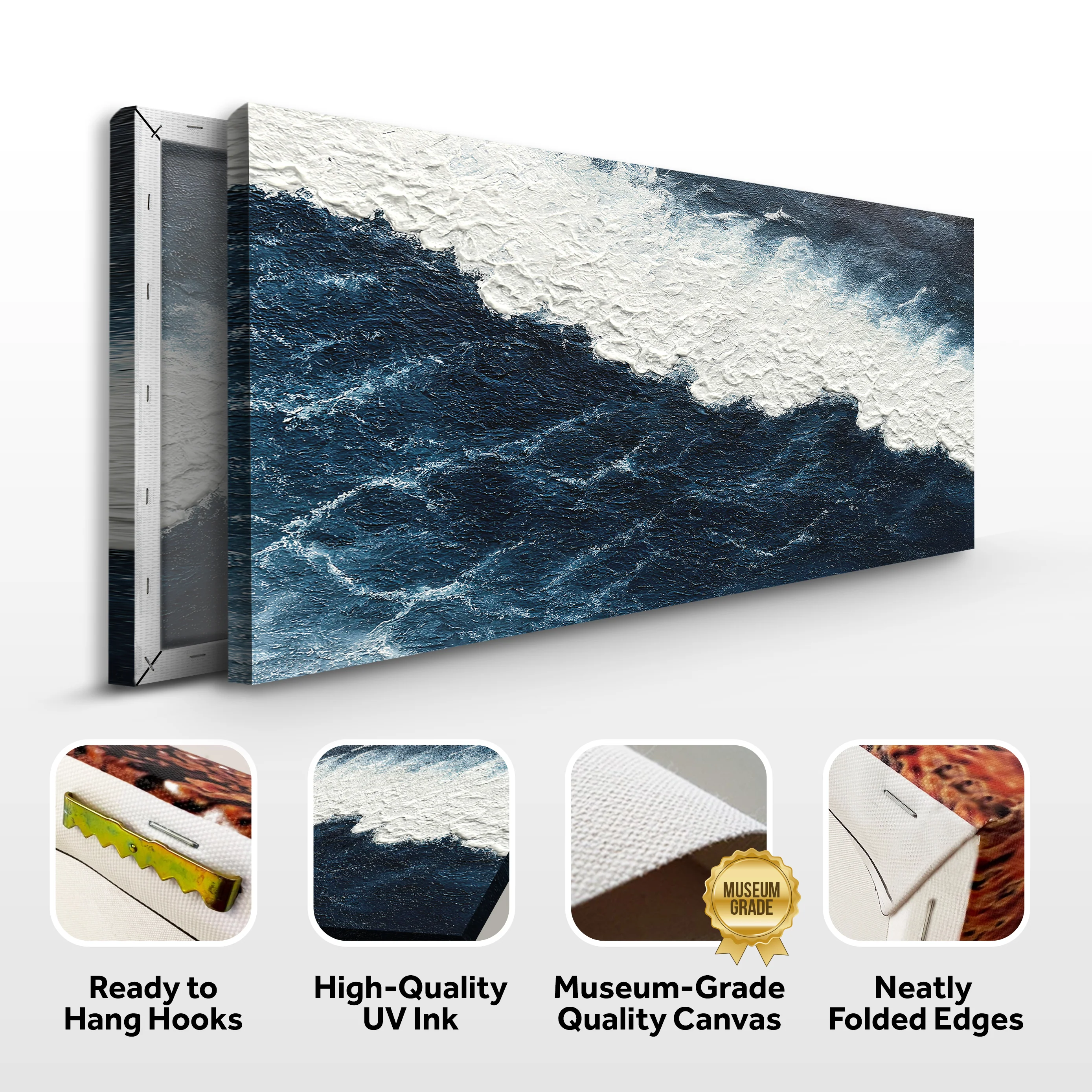 The Blue Waves Abstract Wall Art - Image 8