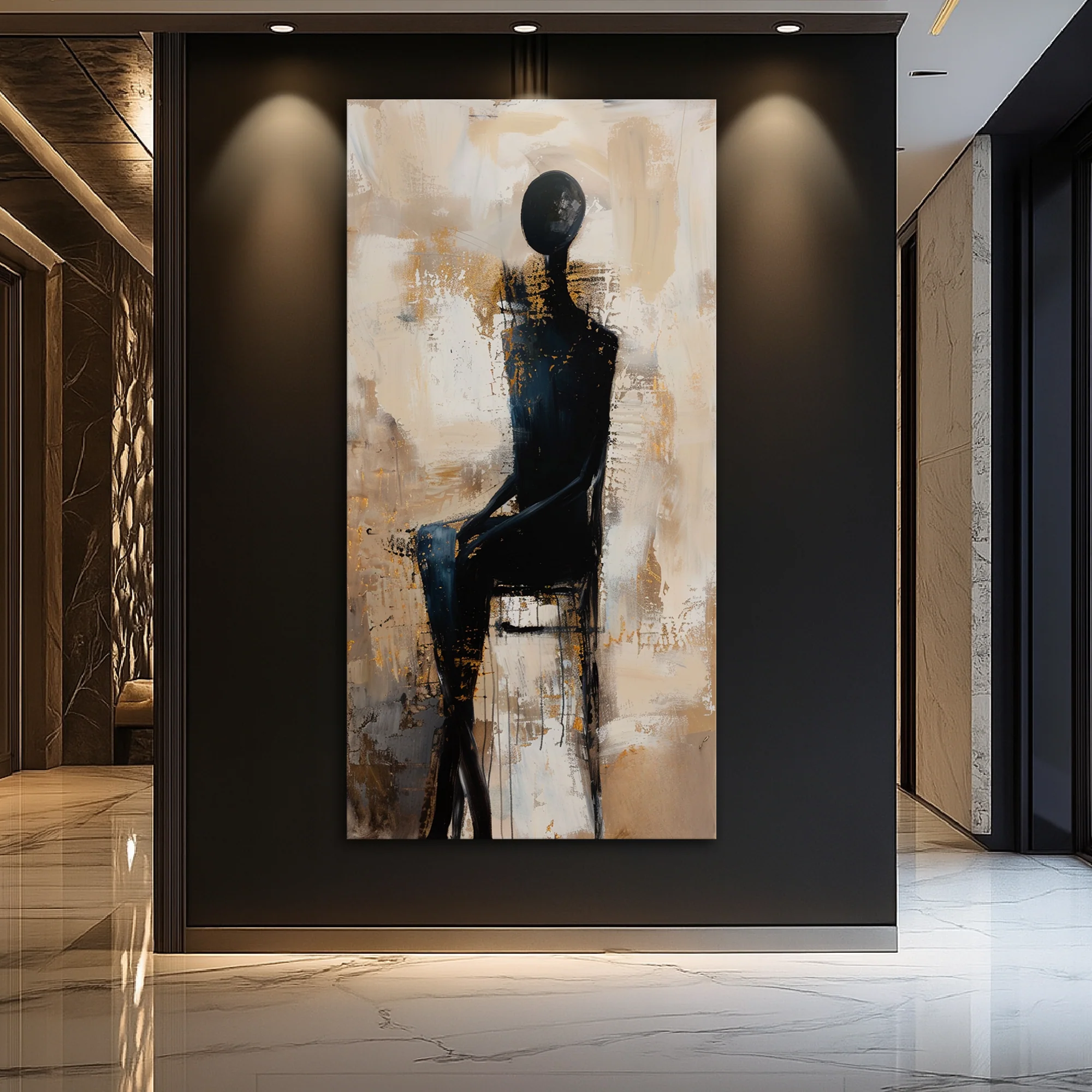 The Waiting Figure Abstract Wall Art - Image 3