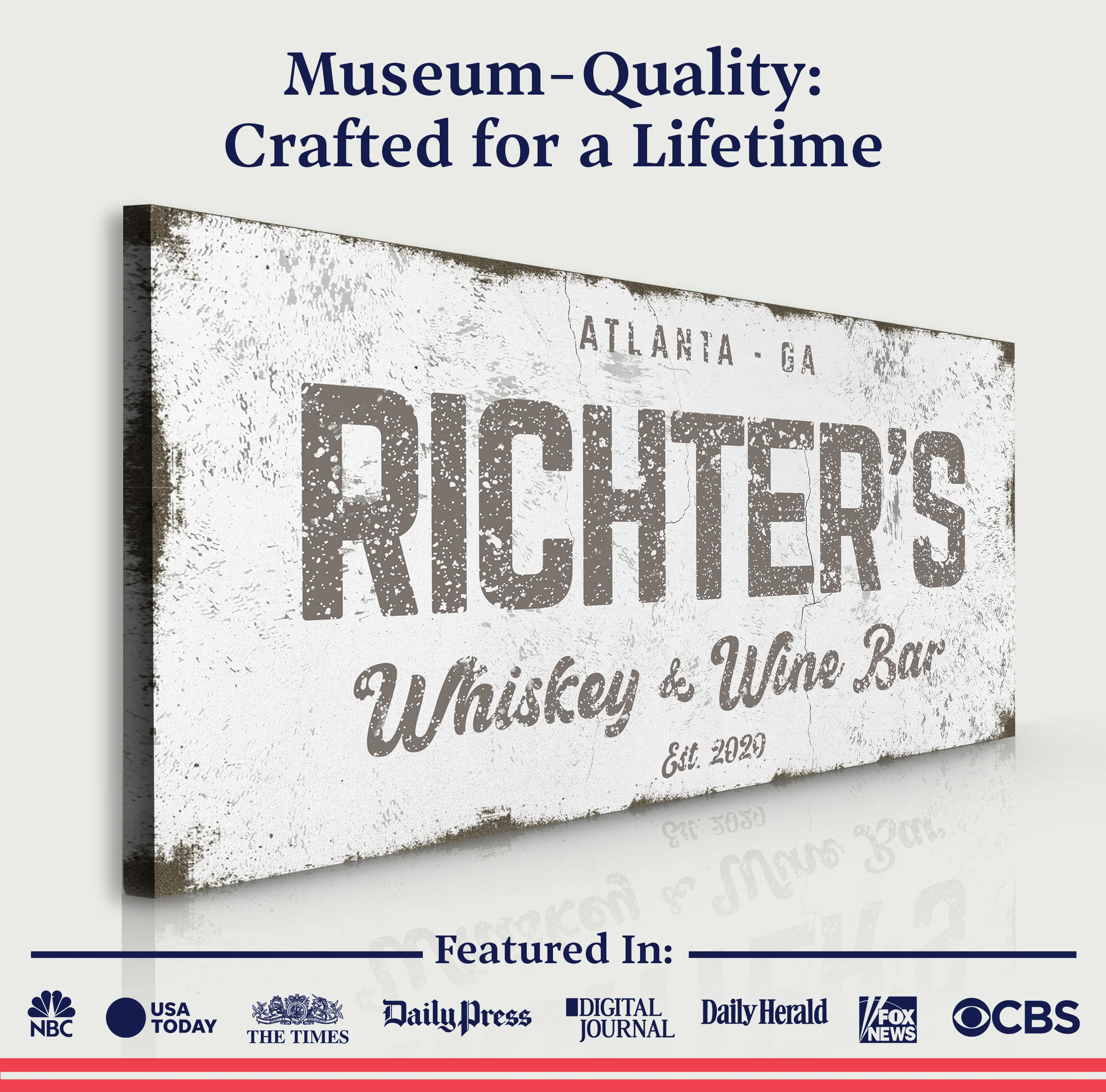 Whiskey And Wine Bar Sign - Image 3