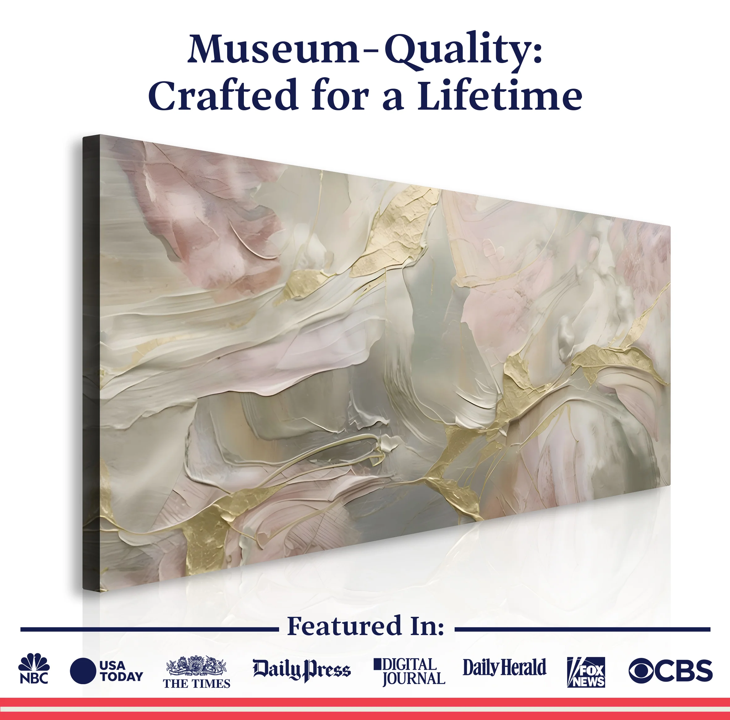 Whispered Gold Abstract Wall Art - Image 6